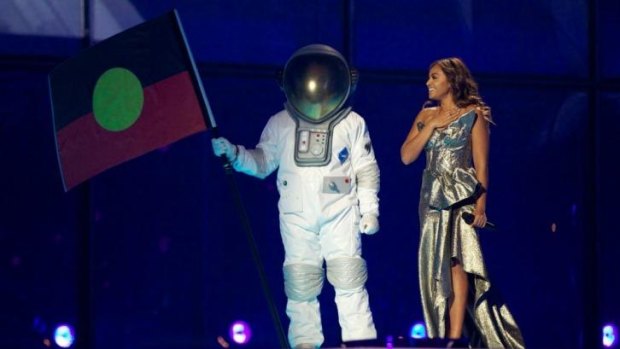 Jessica Mauboy, right, during the semi-final dress rehearsal.