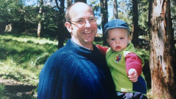 Greg Anderson with his son Luke Batty as a baby.