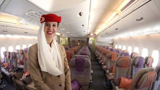 Economy is still economy ... the Emirates A380 economy class.