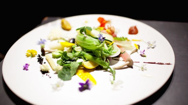 Michel Bras's gargouillou of young vegetables.