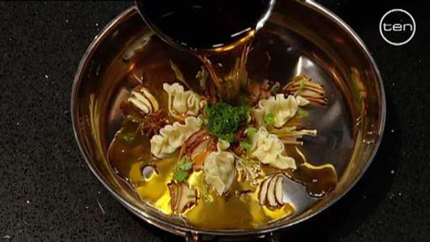 The consomme that baffled many contestants in Sunday night's episode.