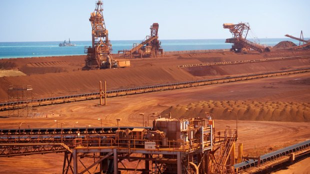 The iron ore price has slumped 6.6 per cent in May and is down  26.6 per cent for the year.
