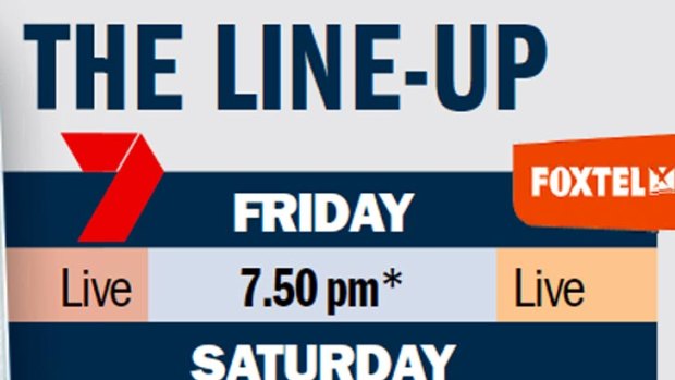 Factbox: The new start times for AFL matches next season, and when they'll be telecast.
