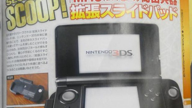 Japan's Famitsu magazine unveiled Nintendo's circle pad peripheral for 3DS.