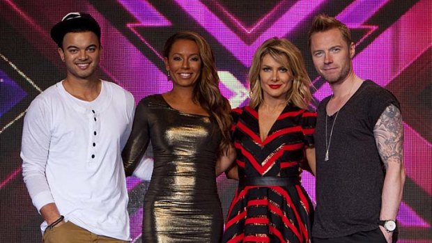 The X Factor judges Guy Sebastian, Mel B, Natalie Bassingthwaighte and Ronan Keating.