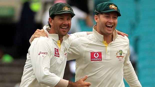 Solid start ... In his first 10 tests as captain Michael Clarke has won 5, lost 3 and drawn 2 matches. In comparison, Ricky Ponting had achieved 8 wins and a loss and draw apiece albeit with a much stronger side.