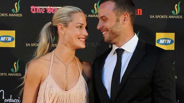 Shattered image &#8230; Oscar Pistorius with Reeva Steenkamp last year.