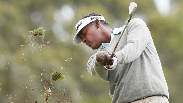 Vijay Singh has charged up the leader board.