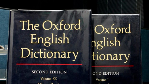 Two volumes of the twenty one volume Oxford English Dictionary
SMH RADAR Photo by Domino Postiglione