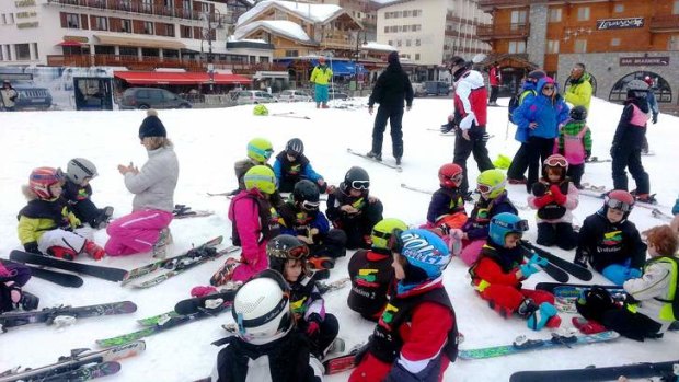 Children get the hang of it quickly at Tignes resort in France.