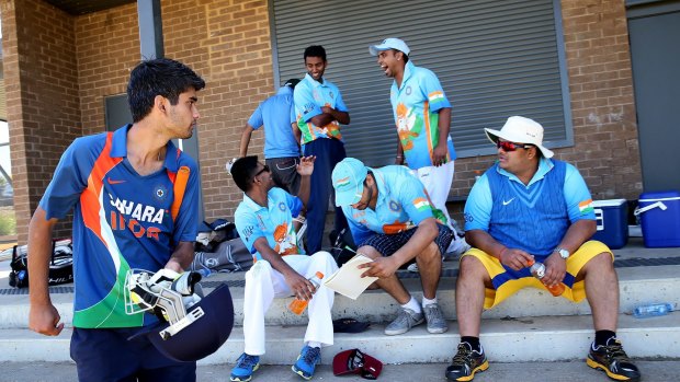 The Swami Army prepare for their cricket match in Wheelers Hill.