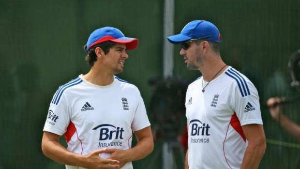 Alastair Cook and Kevin Pietersen at the MCG last year.