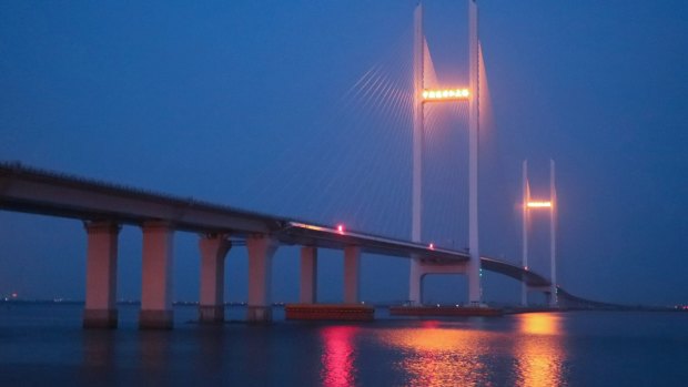 A bridge over the Tumen River linking Dandong, China, and Sinuiju, North Korea, has never been used since it was built in 2015.
