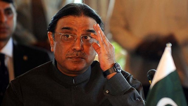 Determined: Pakistan's President Asif Ali Zardari.