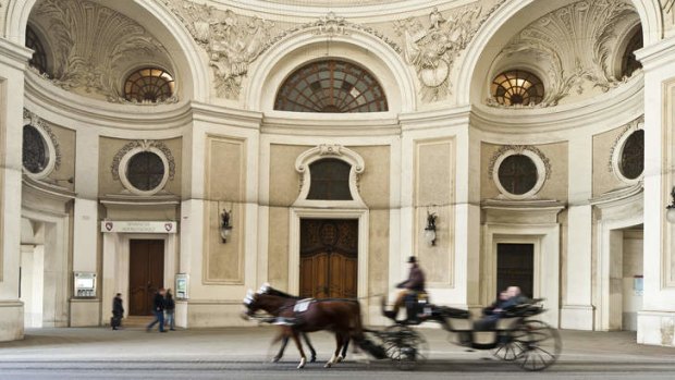 The impressive entrance to the Spanish Riding School dates from the 18th century.