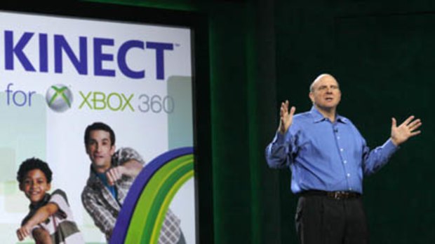 Microsoft CEO Steve Ballmer gives his keynote address on the eve of the Consumer Electronics Show in Las Vegas.