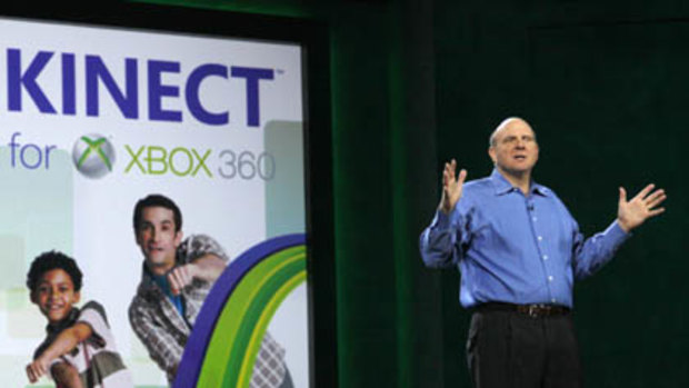 Microsoft CEO Steve Ballmer gives his keynote address on the eve of the Consumer Electronics Show in Las Vegas.