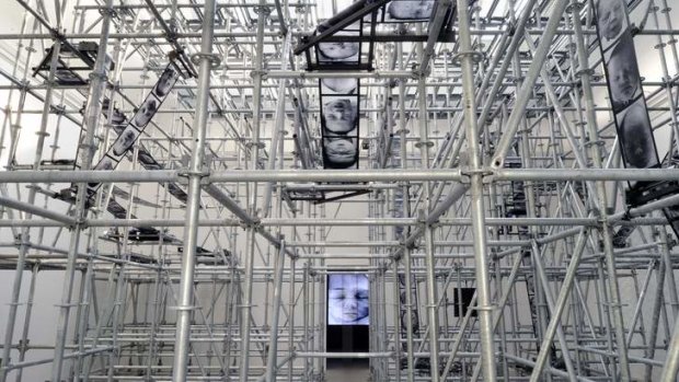 Christian Boltanski's Chance inside the French Pavillon athe Venice Biennale, 2011.