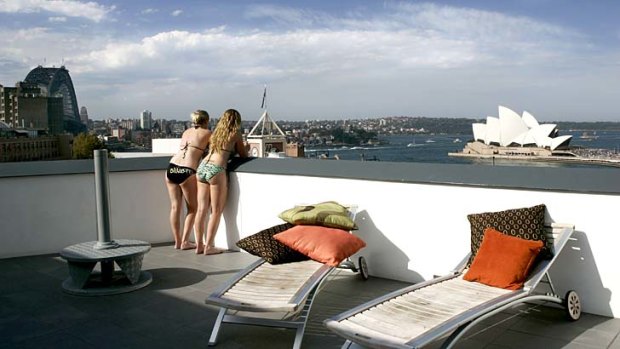 Stunning view ... Sydney Harbour YHA.