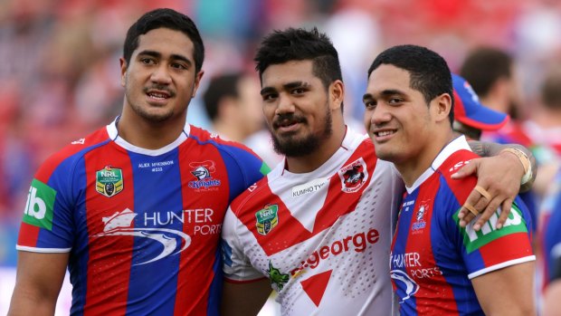 Brothers in arms: (From left) Chanel, Peter and Sione Mata'utia.