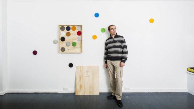 German Christoph Dahlhausen with his work currently on exhibition at Everything Nothing Projects in the City.