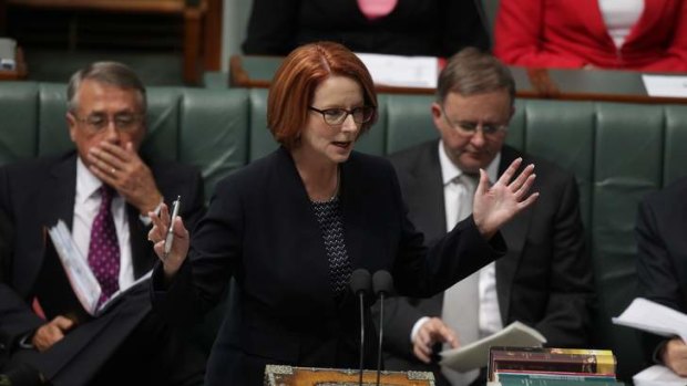 Under pressure: Prime Minister Julia Gillard.