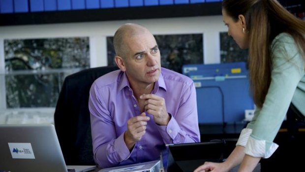 Harried: Rob Sitch, as Tony, in <i>Utopia</i>.