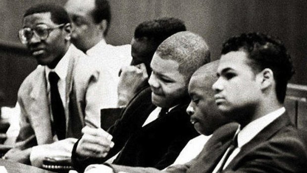 The Central Park Five in court.