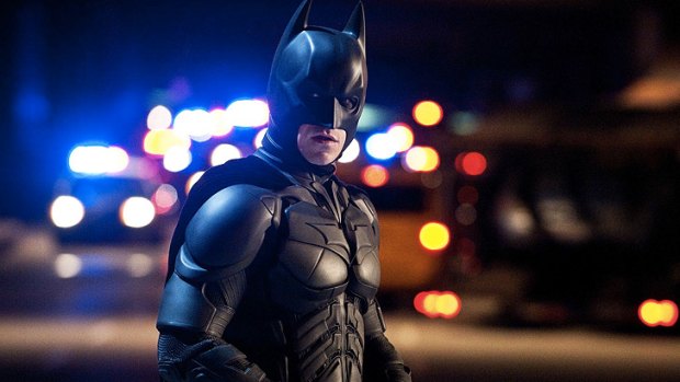 Christian Bale stars as Batman/Bruce Wayne in <i>The Dark Knight Rises</i>.