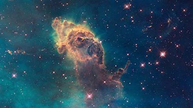 Gas pillars in the Eagle Nebula.