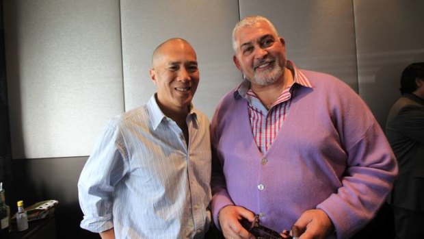 Cancer fight ... Dr Charlie Teo and Mick Gatto.