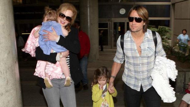 Tight-knit unit: Nicole Kidman and Keith Urban with Sunday Rose and Faith Margaret.