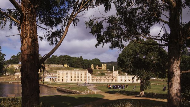 The penitentiary of the historic Port Arthur prison was damaged in 2011 by storms and surging seawater, on Tasmania's Isle of the Dead.