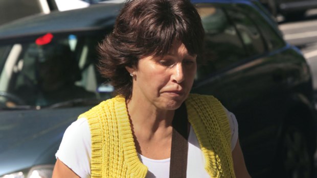 A distressed Roberta Williams arrives at court today for her son's  hearing.