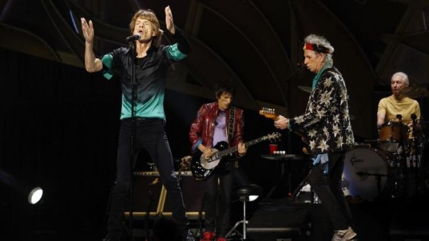 The Rolling Stones in concert at Melbourne's Rod Laver Arena.
