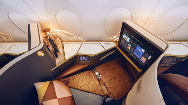Etihad's new 'Business Studios' include sliding doors for added privacy.