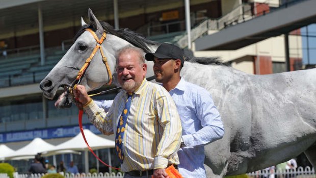 Rick Hore-Lacy with Chase The Rainbow at Caulfield.