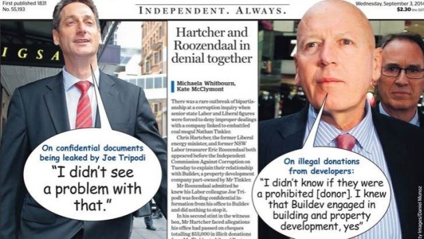 No laughing matter: the <i>Herald's</i> front page with the controversial Comic Sans typeface.