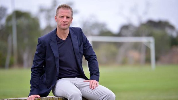 Retiring Melbourne Heart player Vince Grella at training on Tuesday.