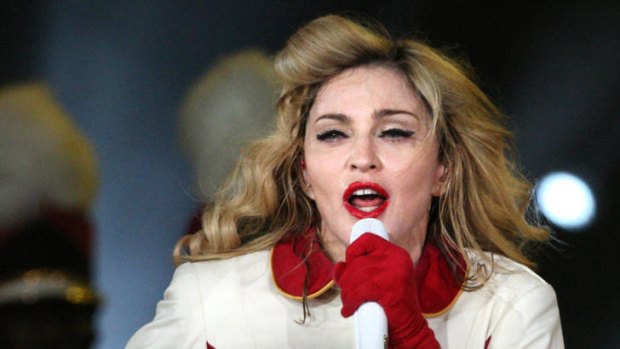 Booed ... Madonna