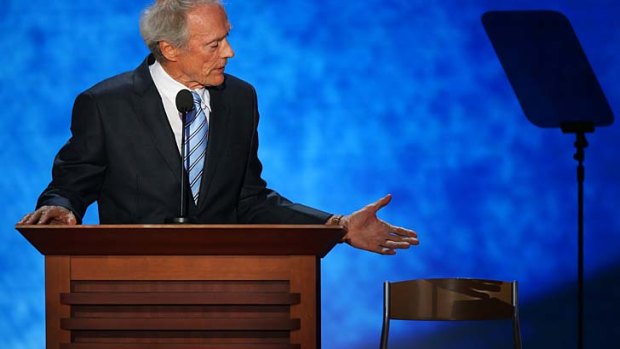#Eastwooding ... Clint Eastwood makes his now-famous speech to a chair at the Republican National Convention.