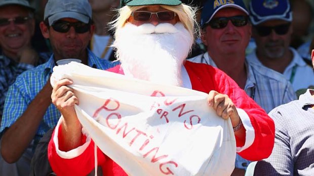 A Ricky Ponting fan makes his feelings known.