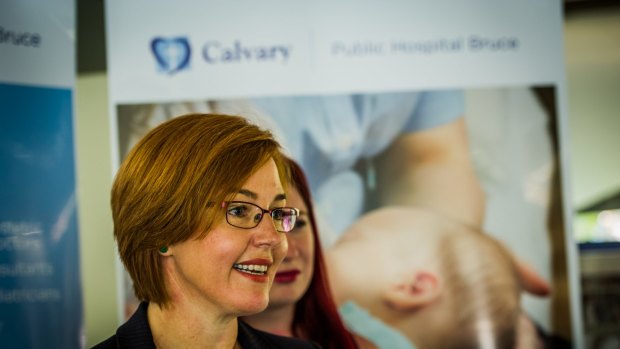 ACT Health Minister Meegan Fitzharris at Friday's announcement.