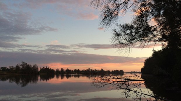 Spectacular sunsets are typical at Mansfield on Manning, Tinonee, NSW. 
