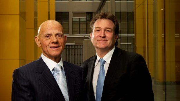 Solomon Lew, pictured left with one of his executives, Mark McInnes, says the RBA should cut interest rates.