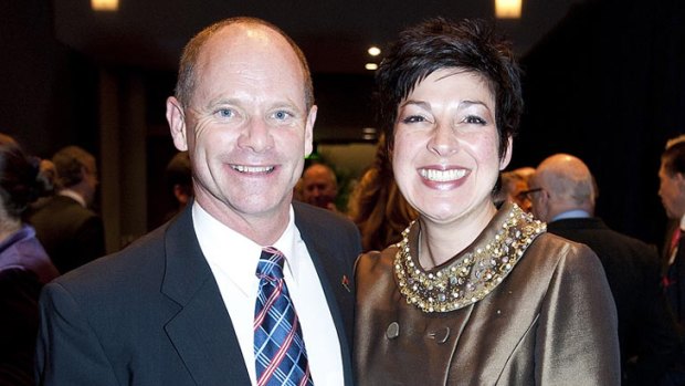 Under scrutiny ... Campbell Newman and wife Lisa.