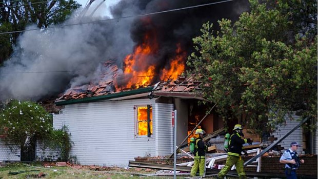 Explosion ... the Kingsgrove house fire.