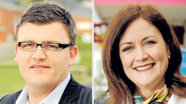 Corangamite antagonists: Sitting MP Darren Cheeseman and challenger Sarah Henderson.