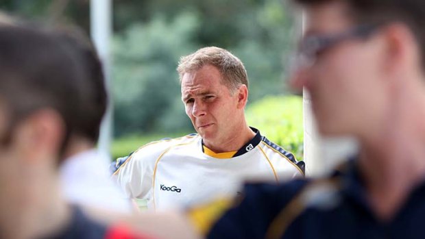 On the outer . . . Andy Friend at Brumbies training this week.