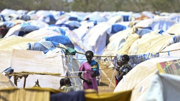 Conflict: The Tzaipi refugee camp in Uganda. The United Nations says more than half a million people have fled their homes because of the fighting.